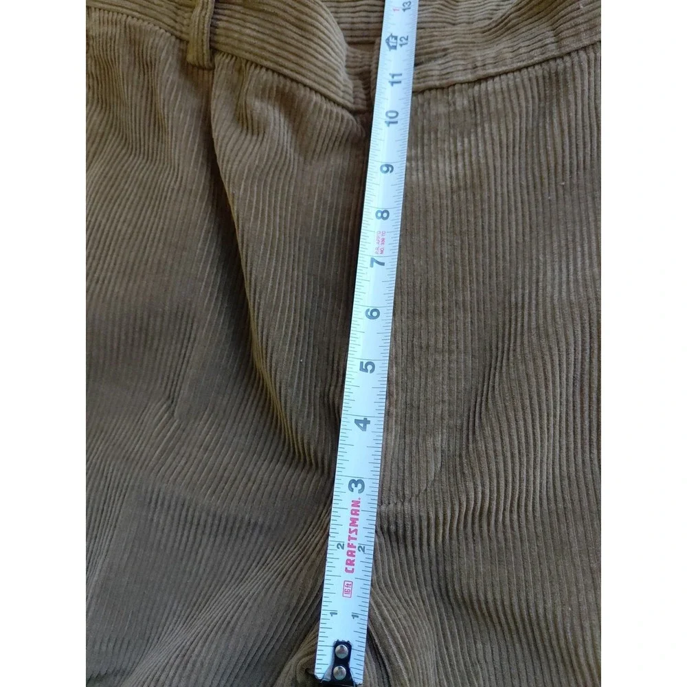 90's Jos. A Bank Wide Whale Corduroy Brown Flat Front Classic Trouser Pant 38x32